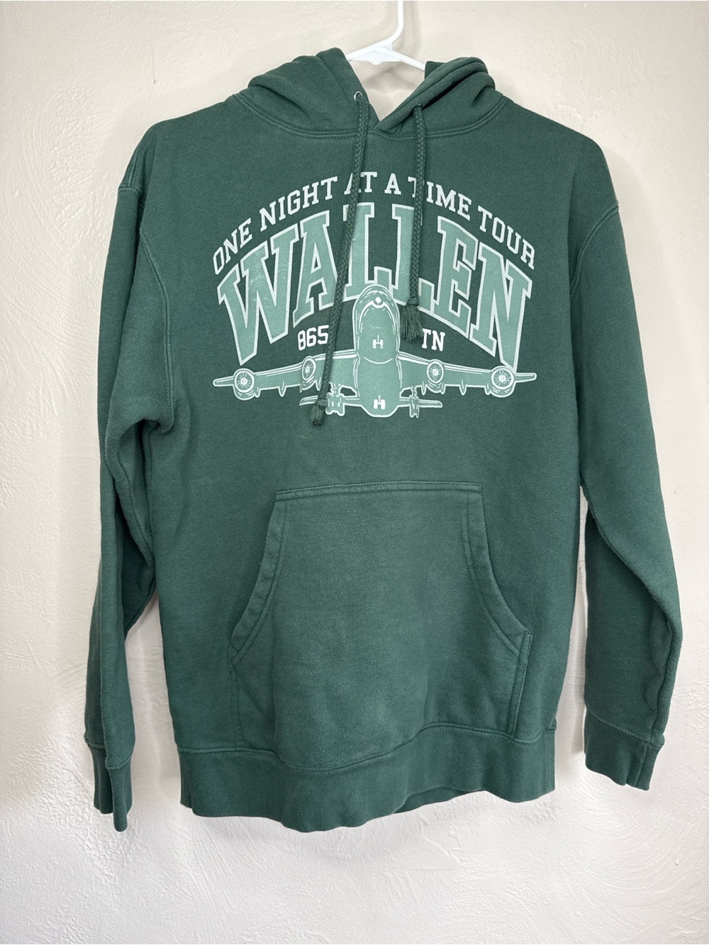 Morgan Wallen One‎ Night At A Time Tour Hoodie Green Size Small